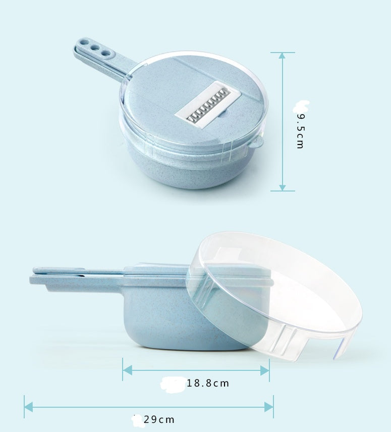 8-in-1 Vegetable Slicer & Grater Set – Mandoline Cutter with Drain Basket