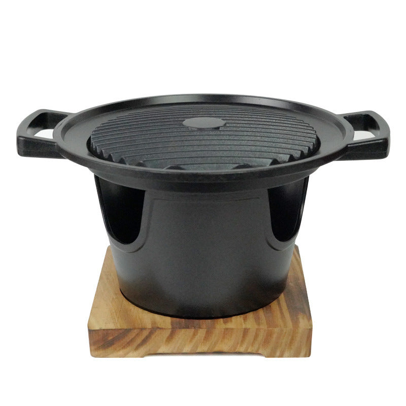 Mini BBQ Grill Alcohol Stove | Smokeless & Portable | Tabletop Indoor/Outdoor Yakitori Grill | Made of Cast Aluminum