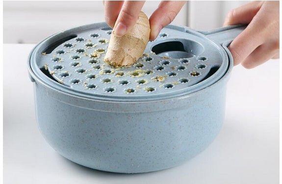 8-in-1 Vegetable Slicer & Grater Set – Mandoline Cutter with Drain Basket