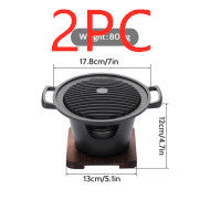 Mini BBQ Grill Alcohol Stove | Smokeless & Portable | Tabletop Indoor/Outdoor Yakitori Grill | Made of Cast Aluminum