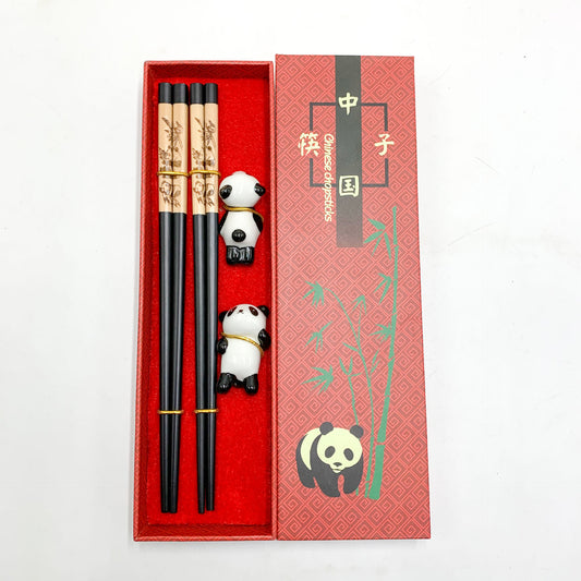 Elegant Panda Chopsticks Gift Set | 2 Pairs in Premium Box – Ideal for Gifts & Dining