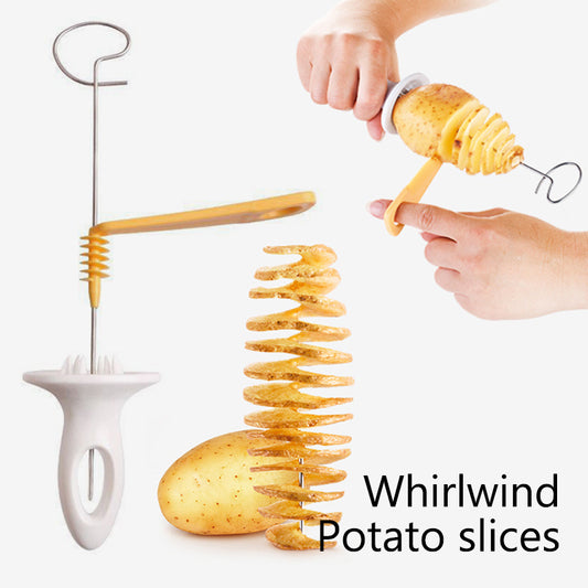 Potato Spiral Cutter Twister | Manual Tornado Slicer for Snacks & Chips | Easy to Use & Clean