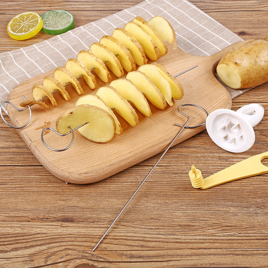 Spiral Potato Cutter | Hand Crank Vegetable Slicer | Tornado Potato Chips Maker