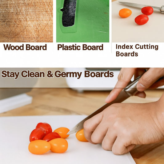 BPA-Free 3-Piece Cutting Board Set with Stand | Made in Korea