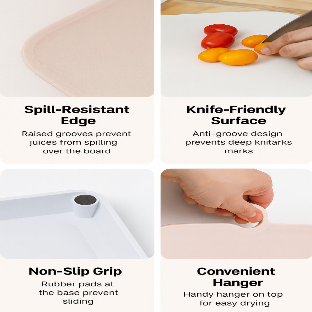 BPA-Free 3-Piece Cutting Board Set with Stand | Made in Korea