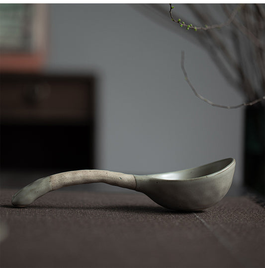 Japanese Style Ceramic Soup Spoons | Handmade Minimalist Tableware | For Coffee & Rice